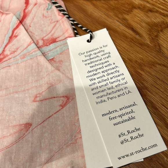 St. roche cotton candy marbel honeycomb boho top relaxed pink blue 10 new - Picture 3 of 8